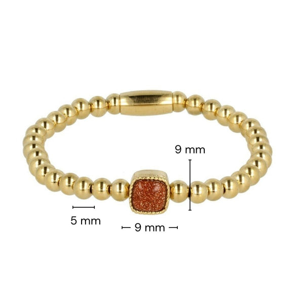 Gouden damesarmband met Gold Sandstone edelsteen