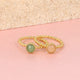 Ringen set Green Aventurine Rose Quartz