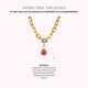 Grove schakelketting met Rhodoniet bedel