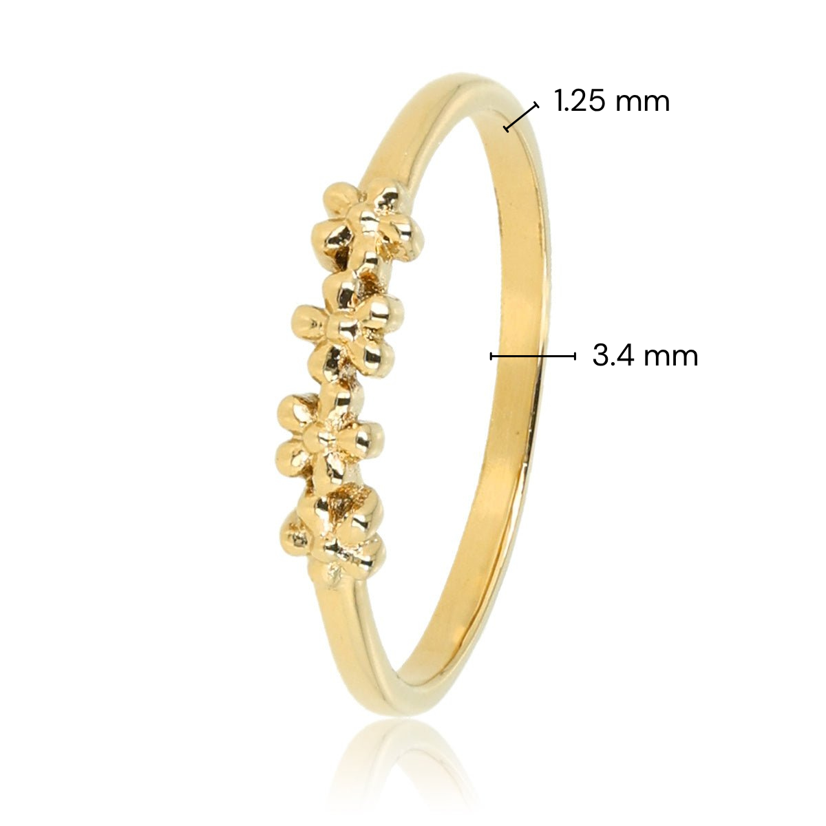 Gouden ring met bloemetjes - elegant en tijdloos sieraad