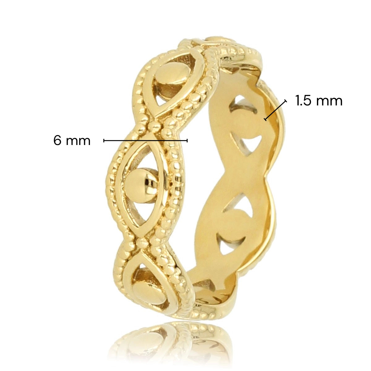 Golden braided open ring - Timeless style and elegance