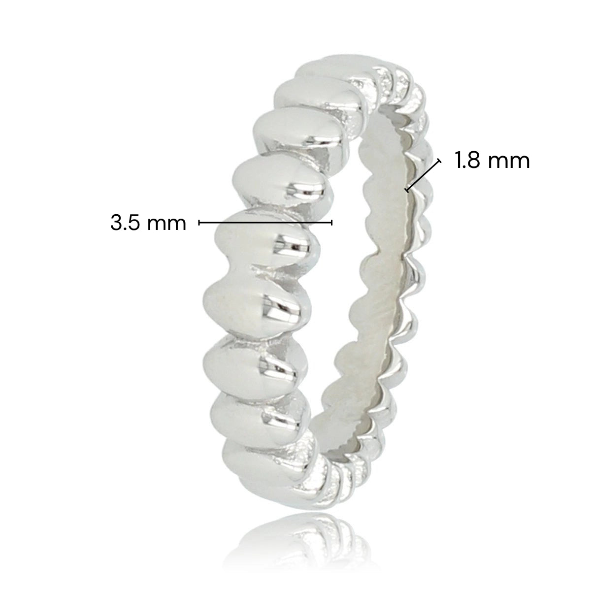 Silver ring with ovals - subtle elegant details