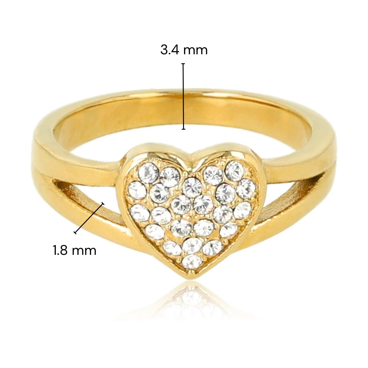 Harten Ring met Zirkonia Stenen