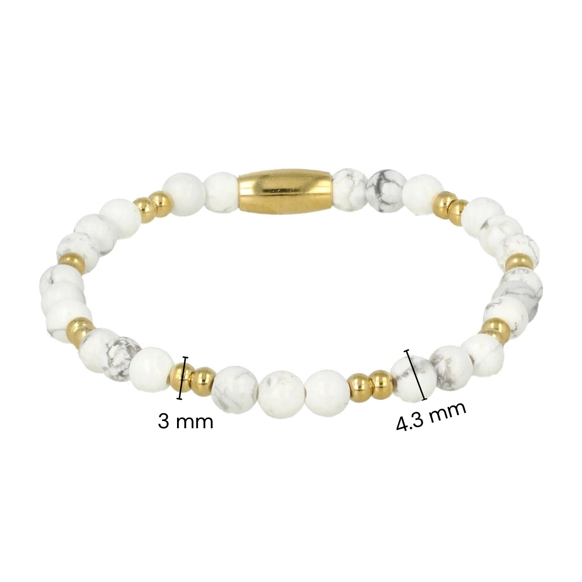 Golden Howlite Bracelet - Luxury Calming Jewelry