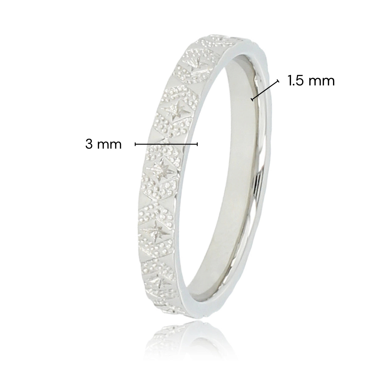 Silver ring with little stars - Timeless charm and elegance