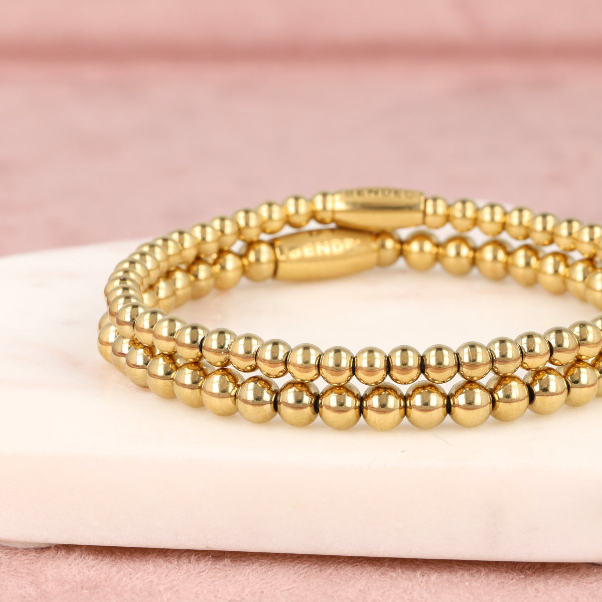 Armband-Set – Gold mit Perlen