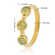 Goldener Ring - drei grüne Fluorit-Edelsteine