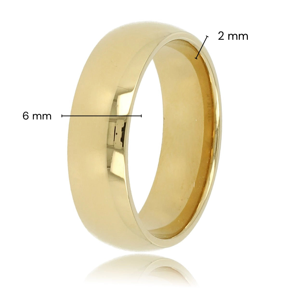 Goldener Stapelring 6mm - Glatter Schieberring - Vielseitig