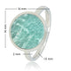 Silberner Ring - Runde Amazonit - Einzigartige Adern