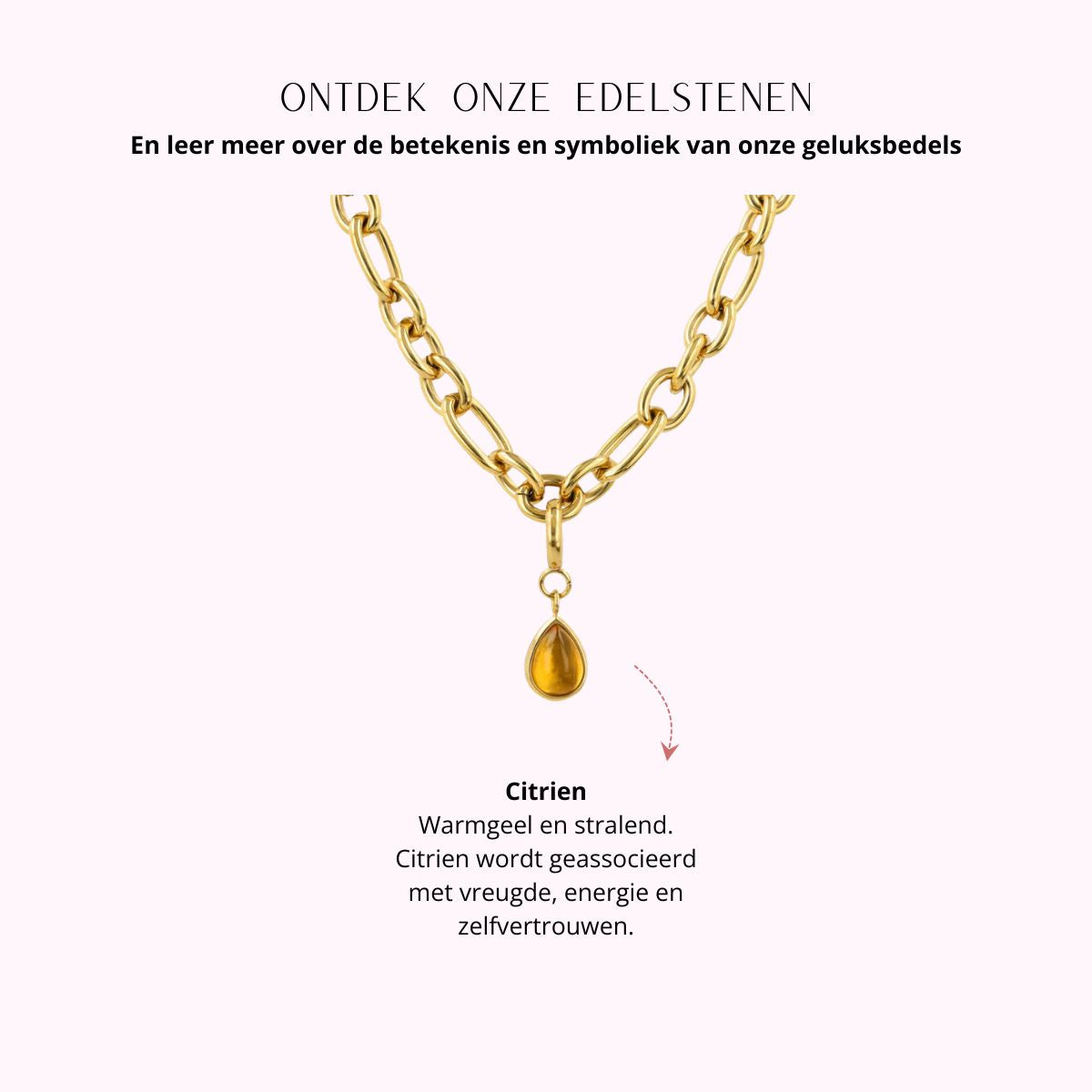 Kette mit Citrin - Geburtsstein November