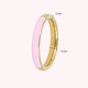 Goldener Ring - halb Epoxid lila - 3mm breit - stilvoller Ring