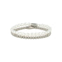 Armband-Sets Silber mit weißen Perlen
