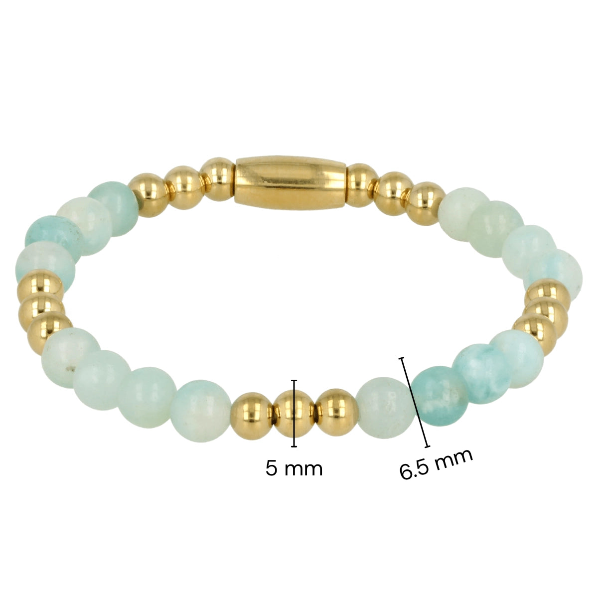 Goldener Amazonit Armband Elastisch - Beruhigendes Accessoire