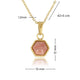 Gouden ketting met Rhodonite zeshoek hanger