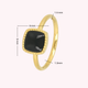 Gold signet ring with Onyx - chic and powerful design