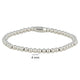 Silver women's bracelet with 4mm stainless steel beads
