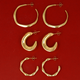 Golden earrings 40 mm
