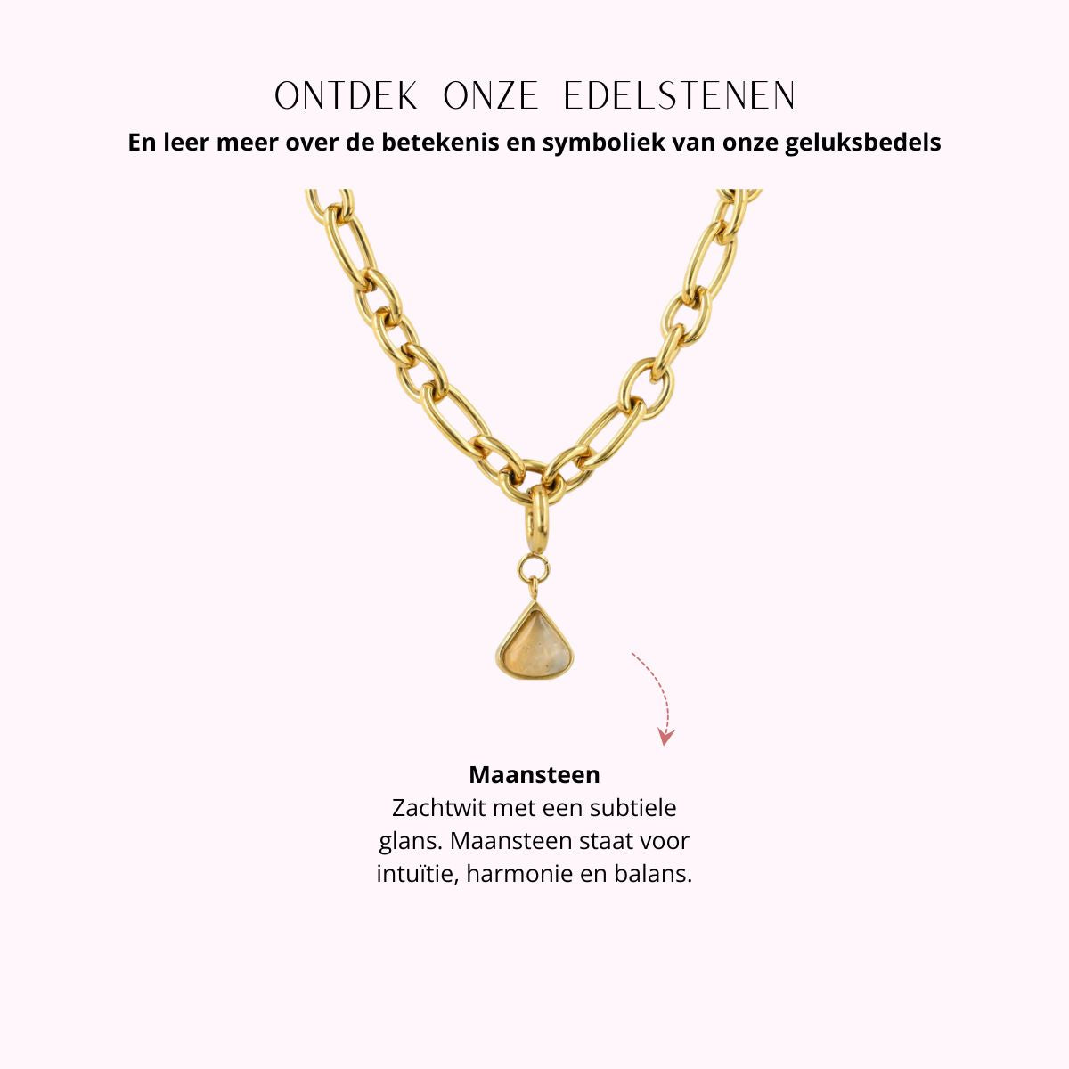 Halskette mit Mondstein – Geburtsstein Juni
