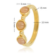 Gouden ring - Drie Rose Quartz edelstenen - Tijdloze charme