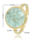 Golden ring with round Amazonite - unique appearance