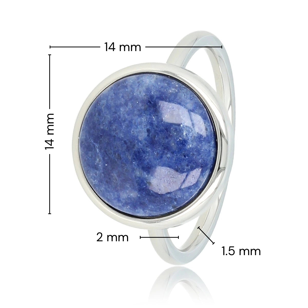 Silver ring - Lapis Lazuli gemstone - Unique touch