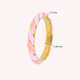 Goldener Ring - rosa und lila Epoxid - bunte Note