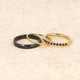 Goldener Ring-Set mit Keramik und Zirkonia