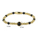 Gemstone bracelet with Onyx charm and stainless steel