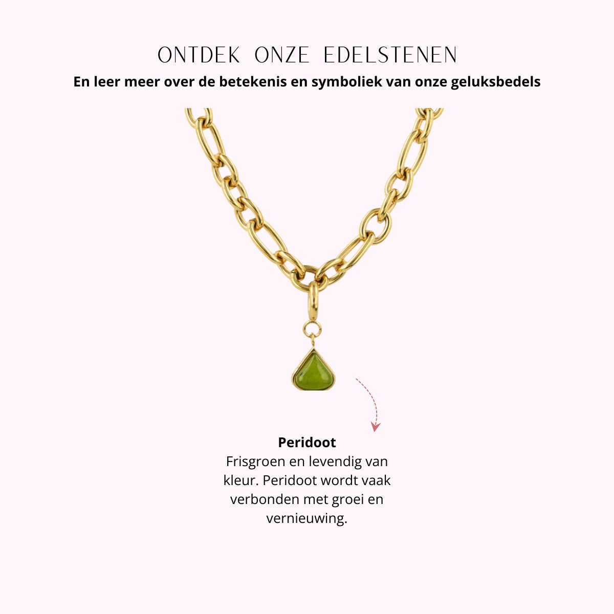 Halskette mit Peridot – Geburtsstein August