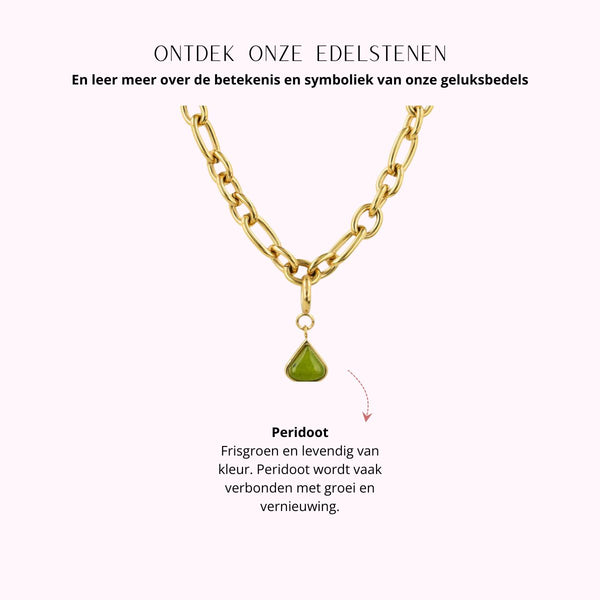 Halskette mit Peridot – Geburtsstein August