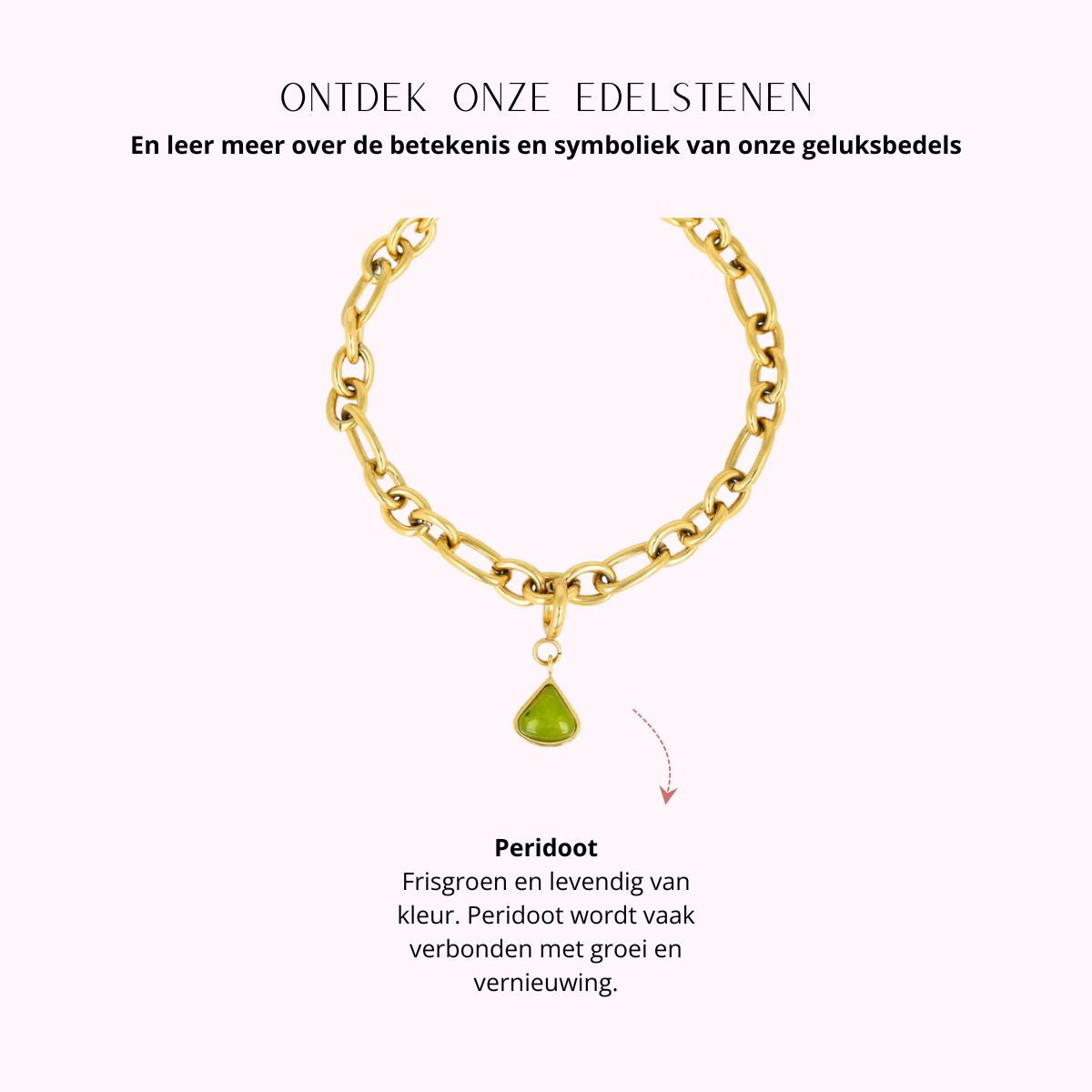 Armband met Peridot - Geboortesteen Augustus