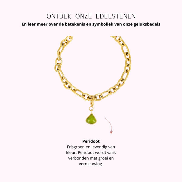 Armband met Peridot - Geboortesteen Augustus