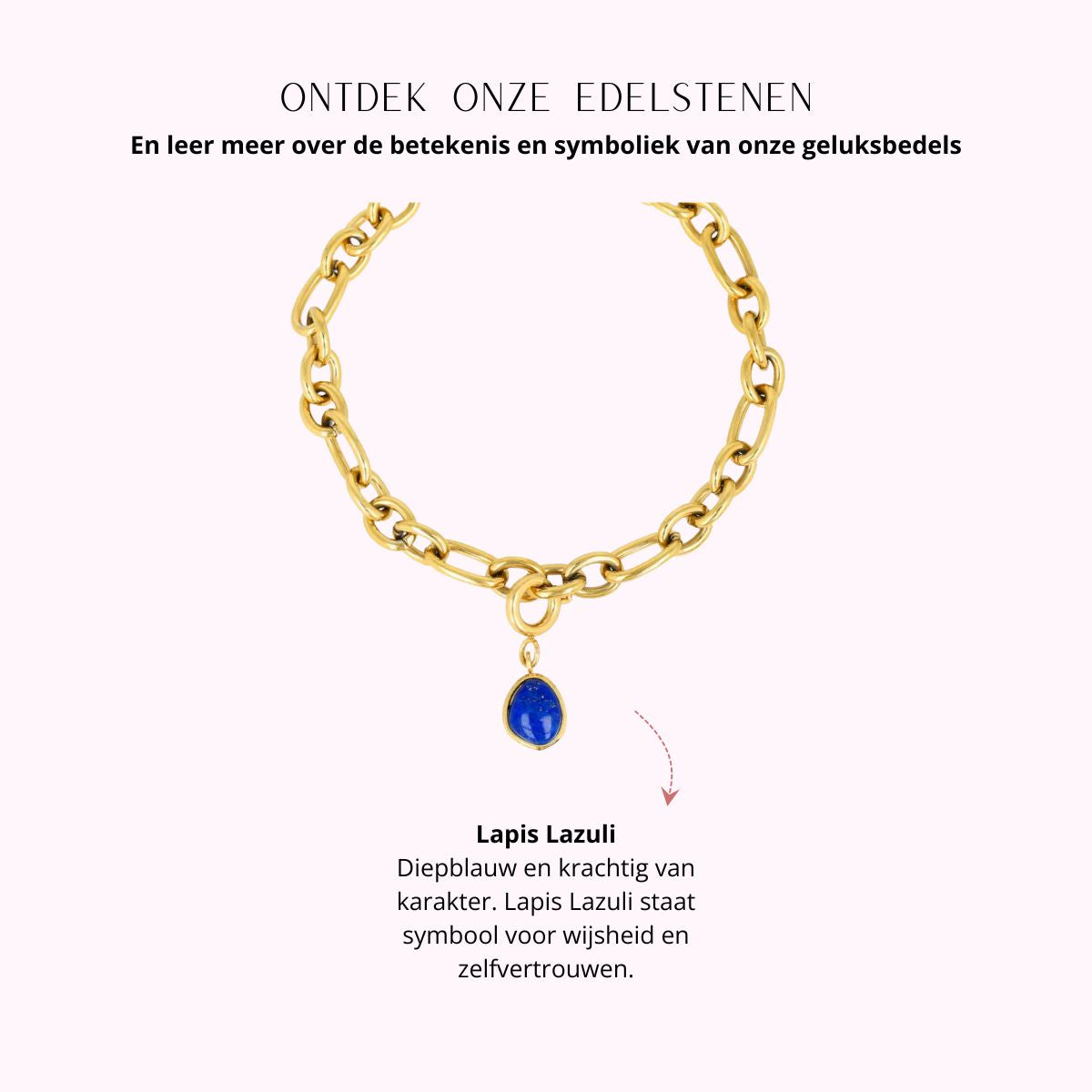 Armband met Lapis Lazuli - Geboortesteen September