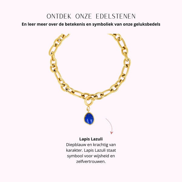 Armband met Lapis Lazuli - Geboortesteen September