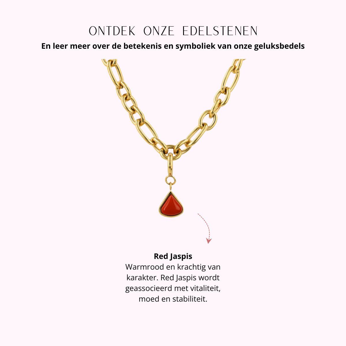 Halskette mit rotem Jaspis – Geburtsstein Januar