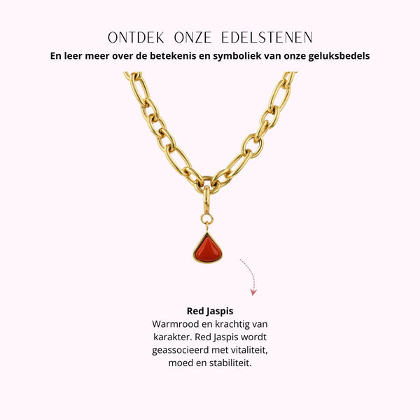 Halskette mit rotem Jaspis – Geburtsstein Januar