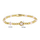 Gold Charm Bracelet with Rose Quartz Gemstone