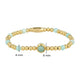Gouden Bedelarmband met Amazonite Edelsteen