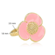 Gouden bloemring - Roze epoxy - Speels en stijlvol