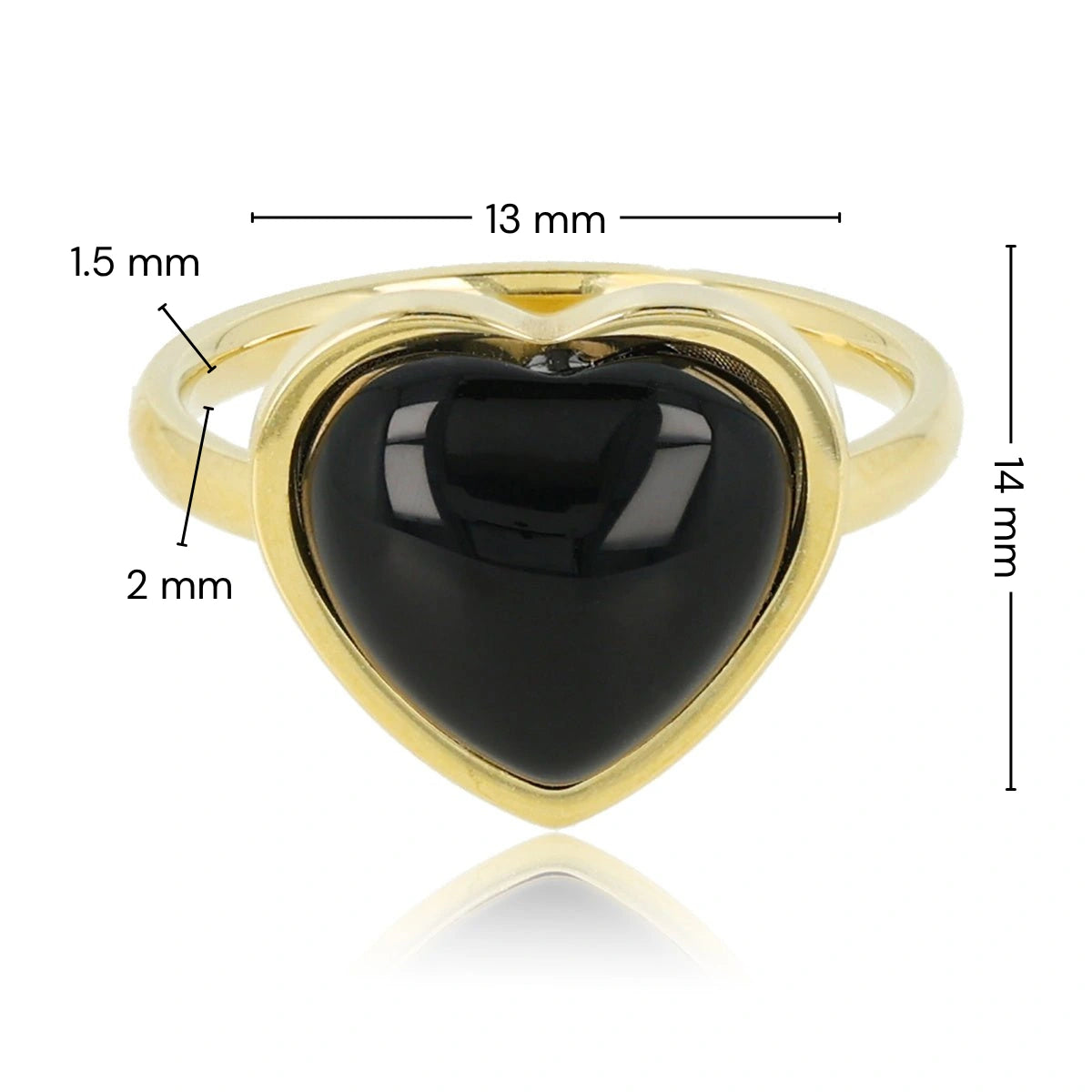 Heart Ring • Onyx