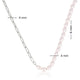 Silver Link Chain with Pink Pearls