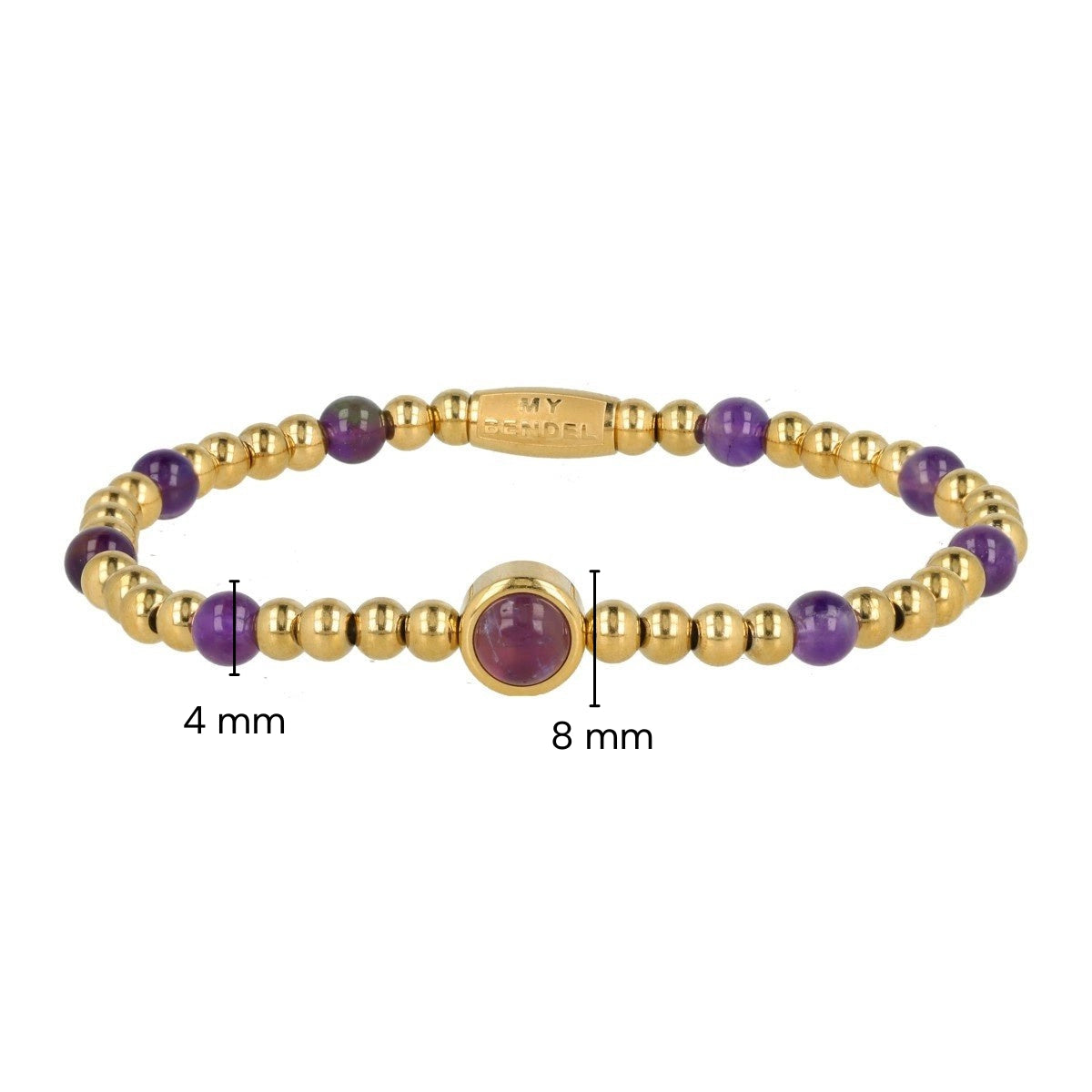 Golden Amethyst Charm Bracelet