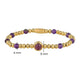 Golden Amethyst Charm Bracelet