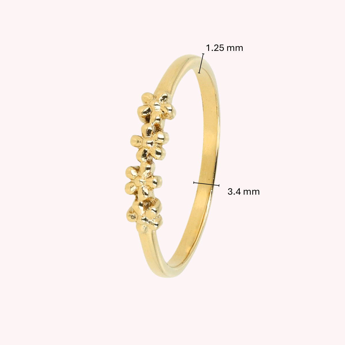 Gouden ring met bloemetjes - elegant en tijdloos sieraad