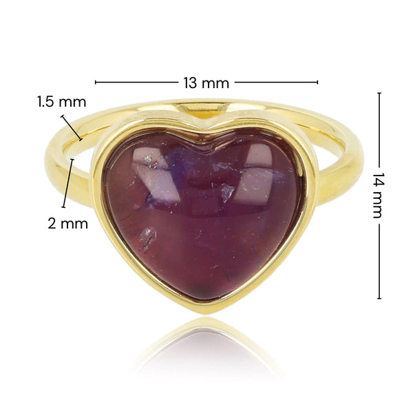 Heart Ring • Amethyst
