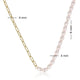 Gold Link Chain with Pink Pearls