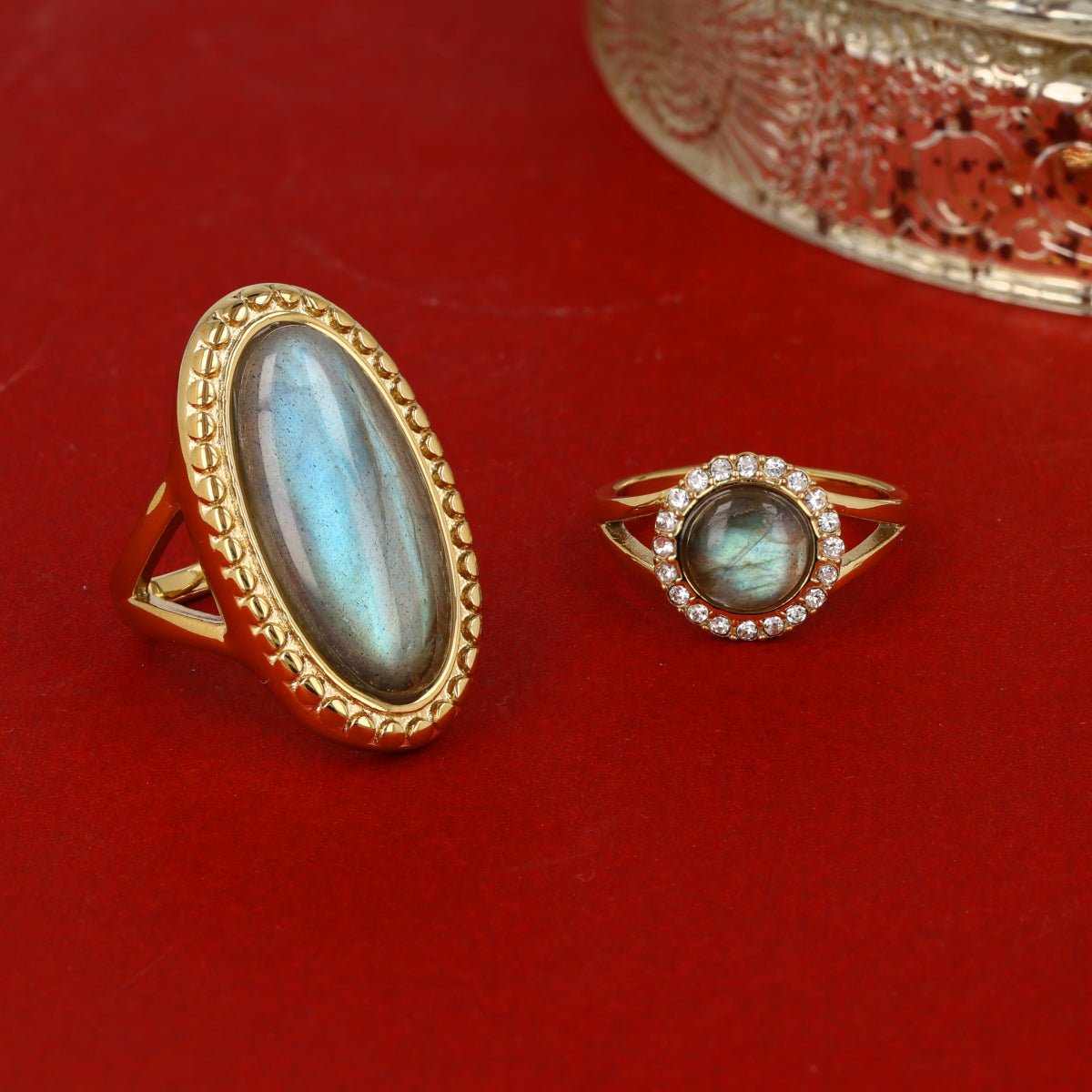 Statement ring met Labradorite - My Bendel - My Bendel