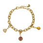 Schakelarmband met edelstenen bedels