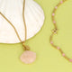 Gouden Zeester Armband met Rose Quartz Edelstenen