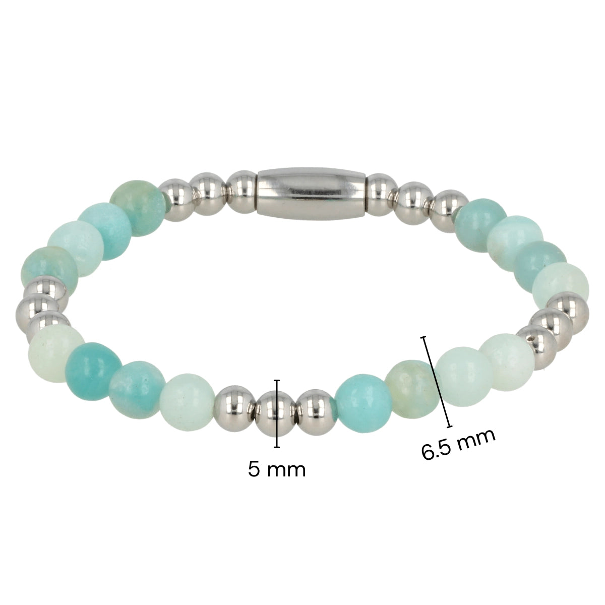 Elastisches Amazonit Edelstein Armband Damen